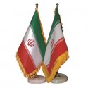 پرچم رومیزی ایران با پایه سنگ 1972