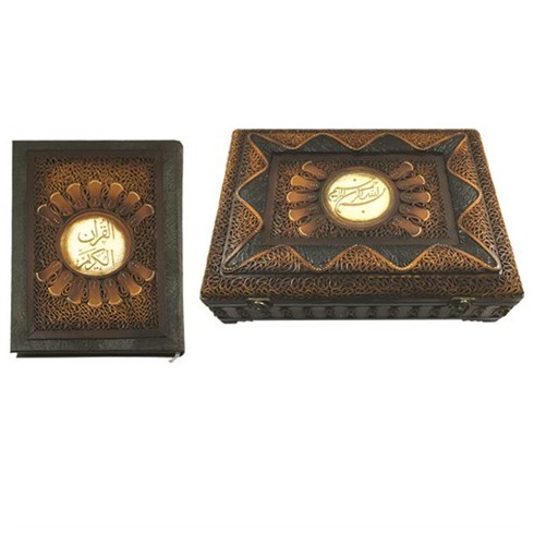 کتاب قرآن با جعبه چوب و چرم نفیس 1898